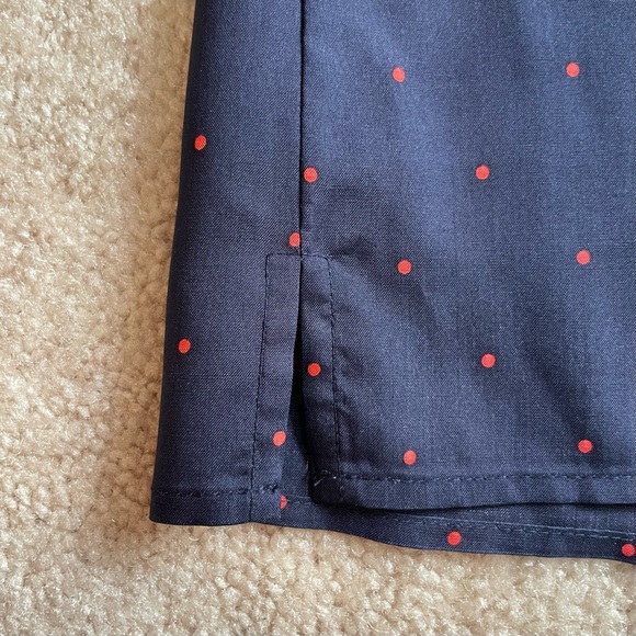 Jcrew, Red and navy blue silk top, size S - Picture 5 of 5